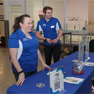 image of the sft staff at their booth in the hilltop mall